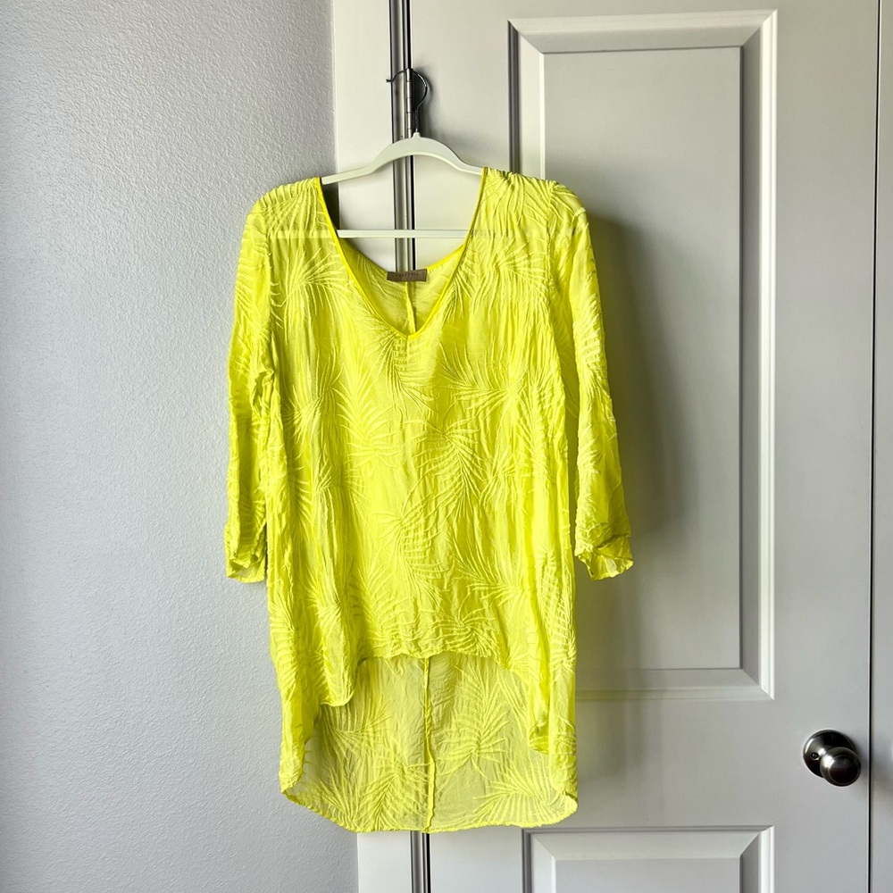 {Language} Sheer Top